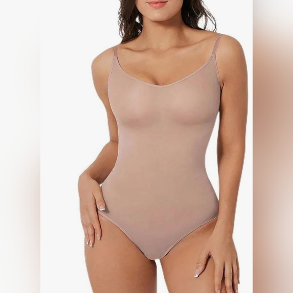 New TikTok Viral Heyshape Snatched Shapewear brief Bodysuit in Nude NWT - Picture 1 of 6